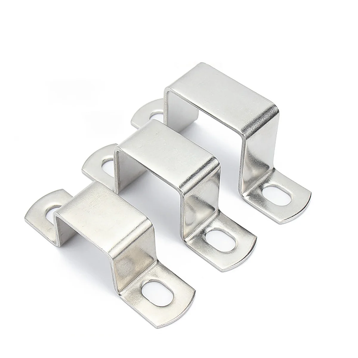 1/5pcs 304 Stainless Steel Square / Ohm Right Angle Bracket 