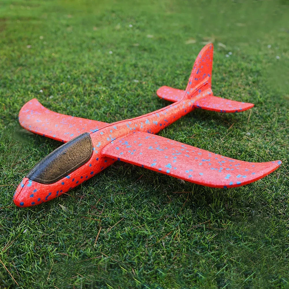 48cm Flying Throw Airplane Foam Glider Child Toy Aircraft Throwing Planes Aeroplane Model Outdoor Sports Toys Kids Birthday Gift