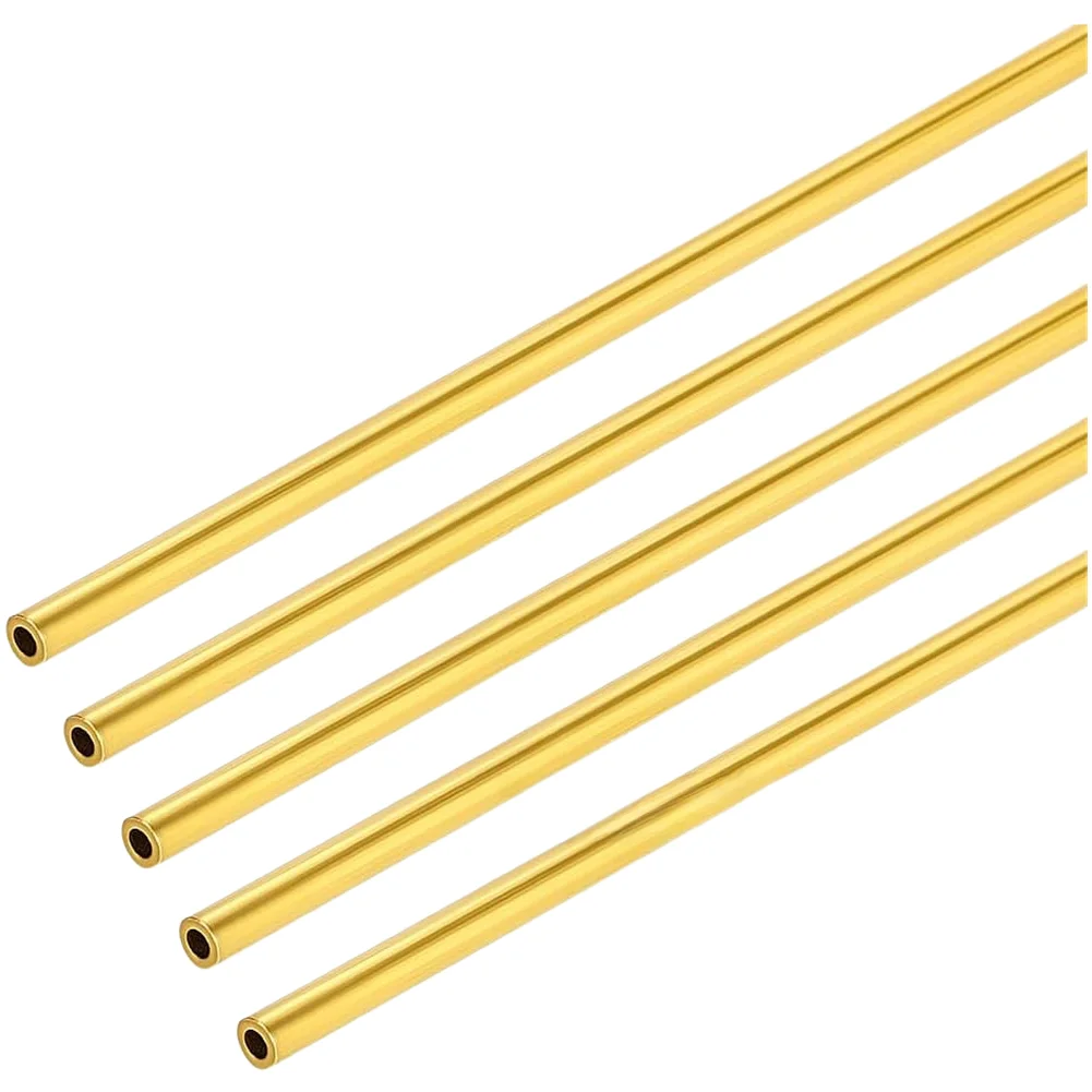 Brass Pipe 5pcs 3x1x400mm Seamless Hollow Tube for DIY Modeling Craft Building Repair Engineering and Development