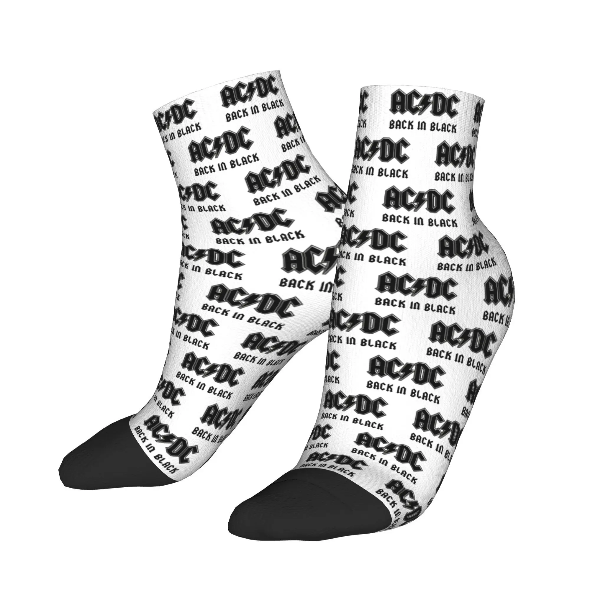 

Носки AC DC в стиле хэви-метал Harajuku, высококачественные чулки, всесезонные носки, аксессуары для подарка на день рождения унисекс