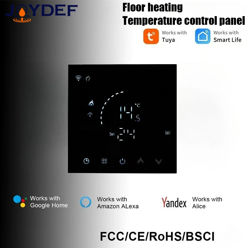 

Wi-Fi водяной термостат для подогрева пола, водяной газовый котел, контроль температуры Tuya/Smart APP Alexa Google Voice