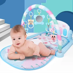 Baby Fitness Stand Music Play Gym Activity Toys Newborn Piano Crawling Blanket Pedal Game Pad Early Education 0-36 Months Gifts