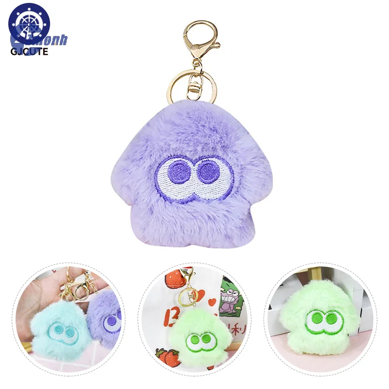 

Splatoon Inkling Plush Keychain Anime Orange Red Inkling Kawaii Animal Backpack Pendant Soft Stuffed Cartoon Toy Doll Kid Gift