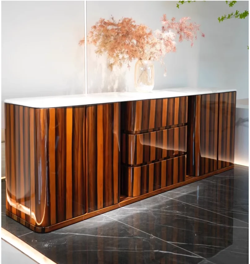 

Итальянская модель Роскошный деревянный стол, боковой шкаф, дизайнерский художественный декоративный шкаф для гостиной, высококачественный входной шкаф