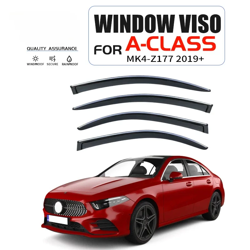 

Дефлекторы окон (ветровики) для Mercedes-Benz A-Class Z177 2019+ (4-дверный седан) – защита от солнца, дождя и ветра