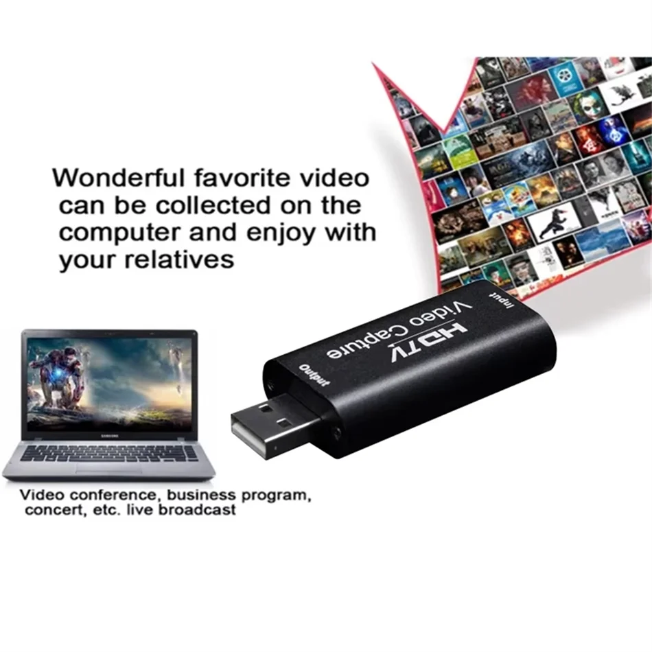 

HD 4K Video Capture Card USB 3.0 2.0 HDTV Video Grabber Record Box for PS4 Game DVD Camcorder Camera Recording Live Streaming