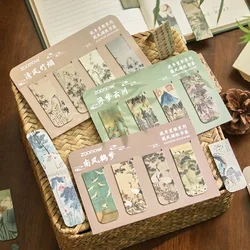 Marcapáginas magnético de pintura antigua, marcadores de libros magnéticos creativos, soporte de páginas, lectores de libros para profesores, papelería coreana, 4 piezas por juego