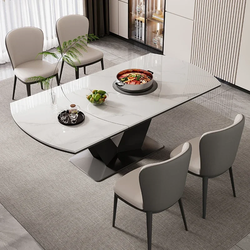 Modern Dining Table Home Furniture Large Folding Breakfast Restaurant Study Extendable Simple Mesas De Comedor Cafe Garden JGY