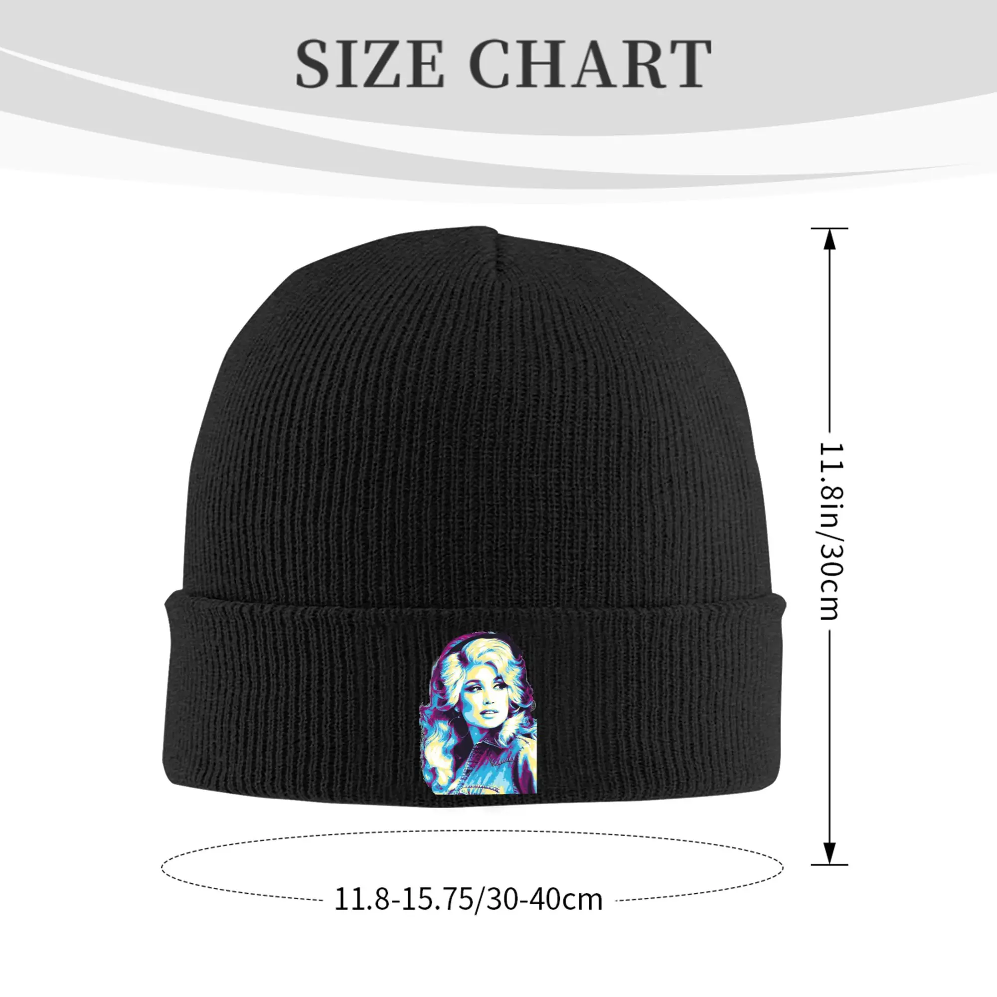 Retro 80s D-Dollys Singer Hat Autumn Winter Beanie Warm Dolly Parton caps Unisex Acrylic Bonnet