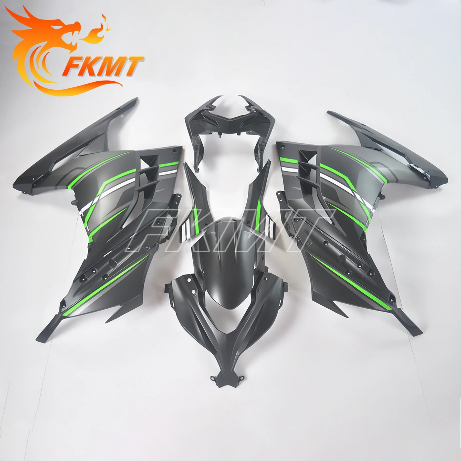 

Injection ABS Bodywork Fairing Kit Black Motorcycle For Kawasaki Ninja250R Ninja300 2013-2017 Full Fairing Set