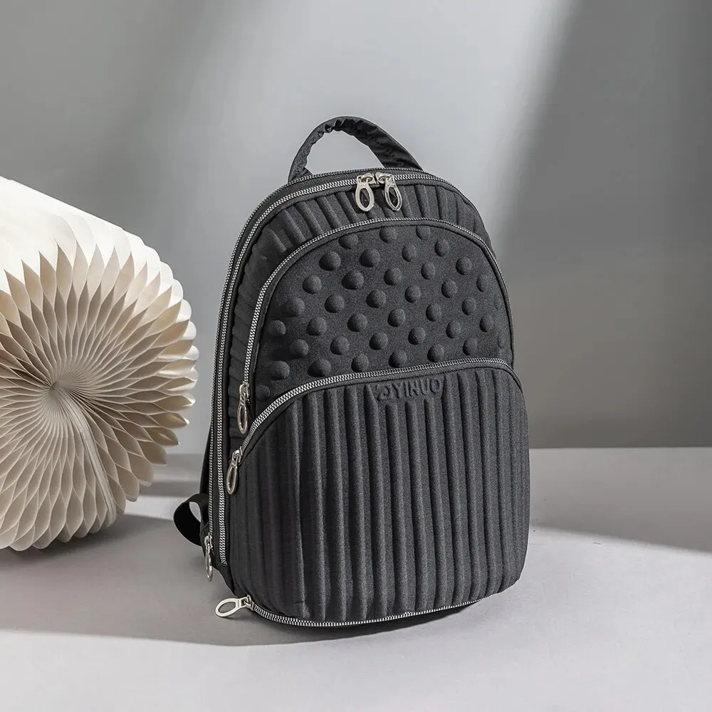 YINUO Laptop Backpack For Men Hard Shell Travel Multi-function Shoulder Bag Business Expandable Minimalist Wave Point