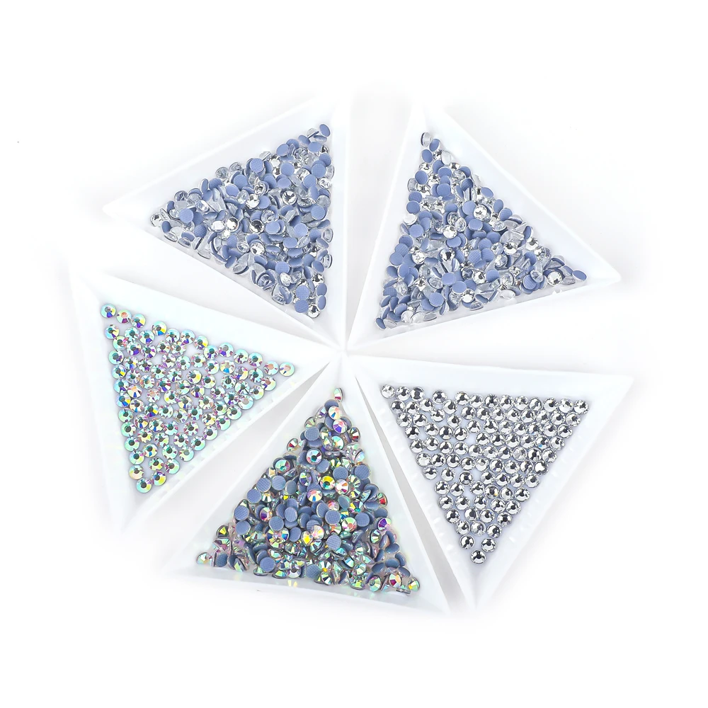 Topkwaliteit Luxe Doorzichtige Hotfix Steentjes Super Glanzend Glas Strass Ijzer Op Kristal Hete Fix Strass Voor Stof Kleding