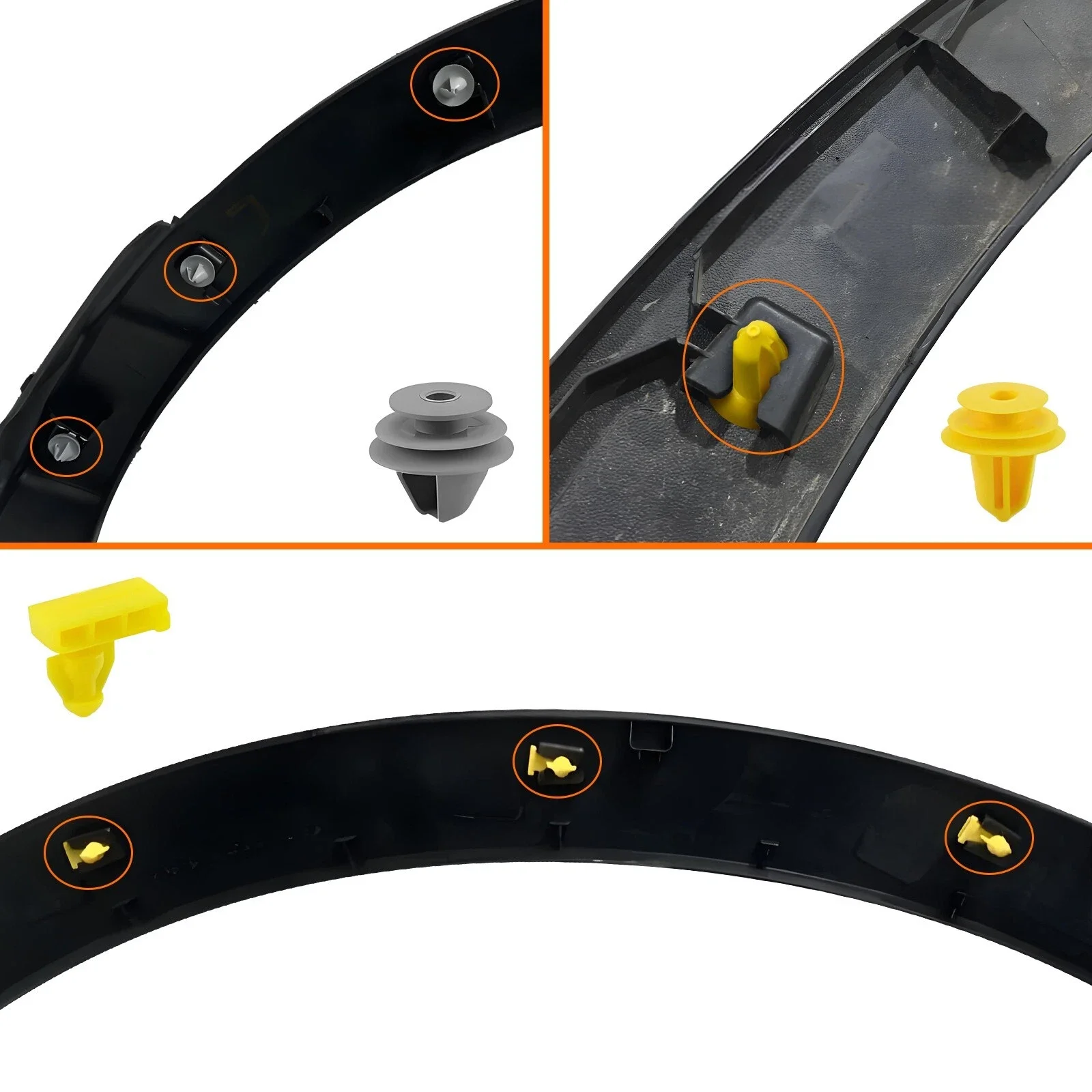 

18PCS/Set Wheel Arch Flare Trim Moulding Clips Front Rear Wing Moulding Retainer For Nissan Qashqai J11 76847JG00A 768474EA0A