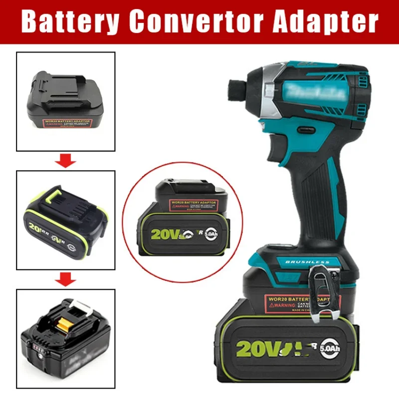 Battery Adapter Compatible For Worx 20v 5Feet Big Feet Converted To Compatible For Makita BL Series Battery Power Tool Converter