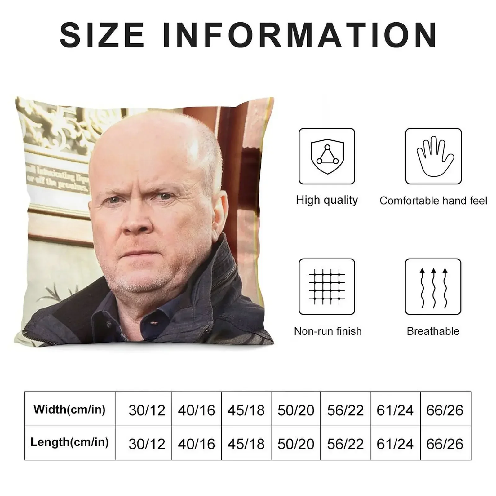 Phil Mitchell: Eastenders and British TV Icon (Steve McFadden) Throw Pillow Ornamental Pillow pillows decor home pillow