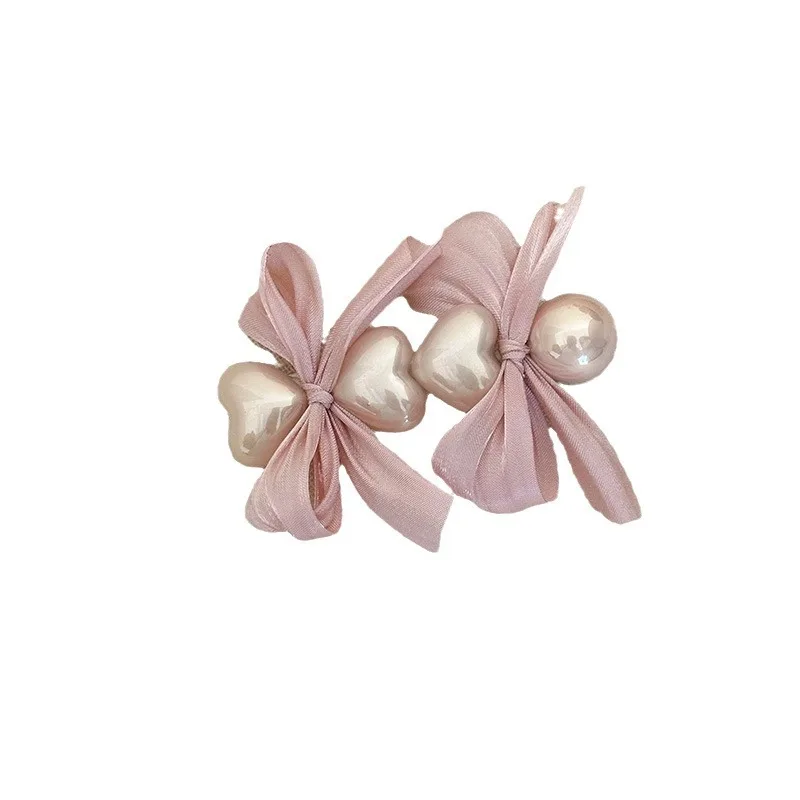 Korean accessories butterfly hair clip for girl women bow leading fashion pearl 2024 fairy popular ribbon sweet kpop trendy cute