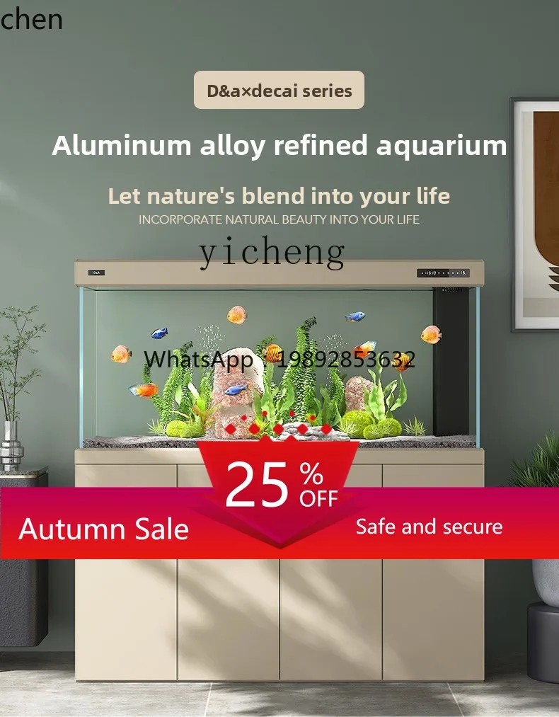 

fish tank living room intelligent ecological fish tank household water-free office large floor bottom filter aquarium