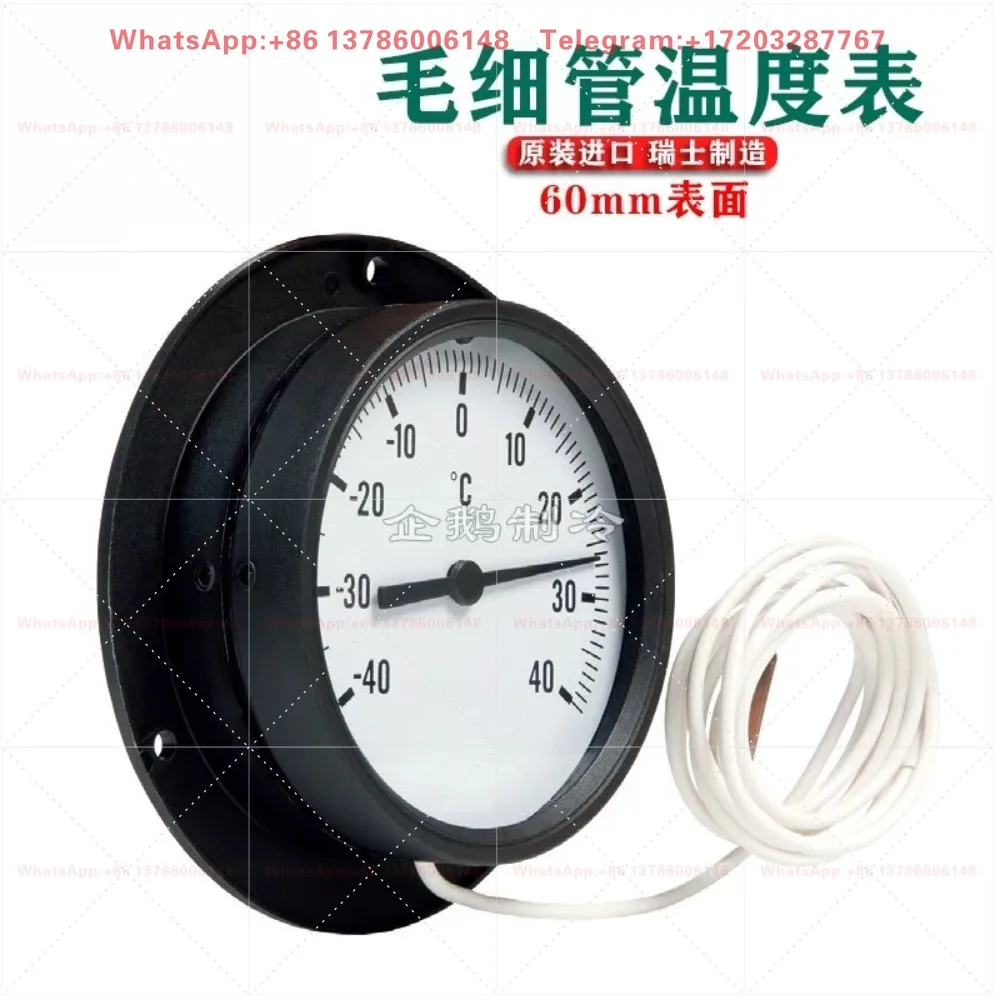 Capillary meter, flanged thermometer 60 surface for refrigeration and air conditioning cold storage