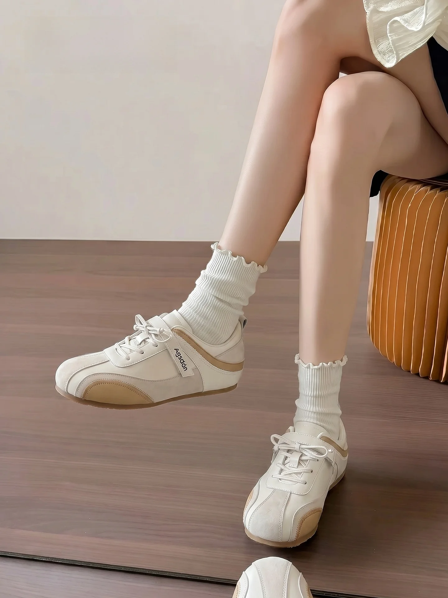 

Agsdon Ballet Dequn Shoes Women's 2026 New Summer Breathable Thick Bottom Heightening Versatile Super Popular Sports Board Shoes