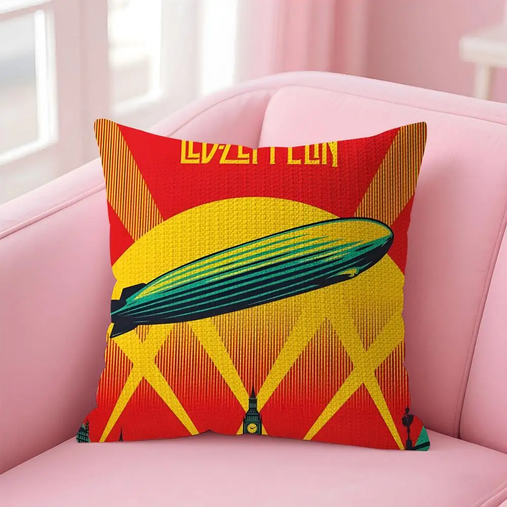 band epic L-Led Z-Zeppelin Cushion Cover Decorative Linen Throw Pillow case Soft for Bed Sofa Car Home Decor