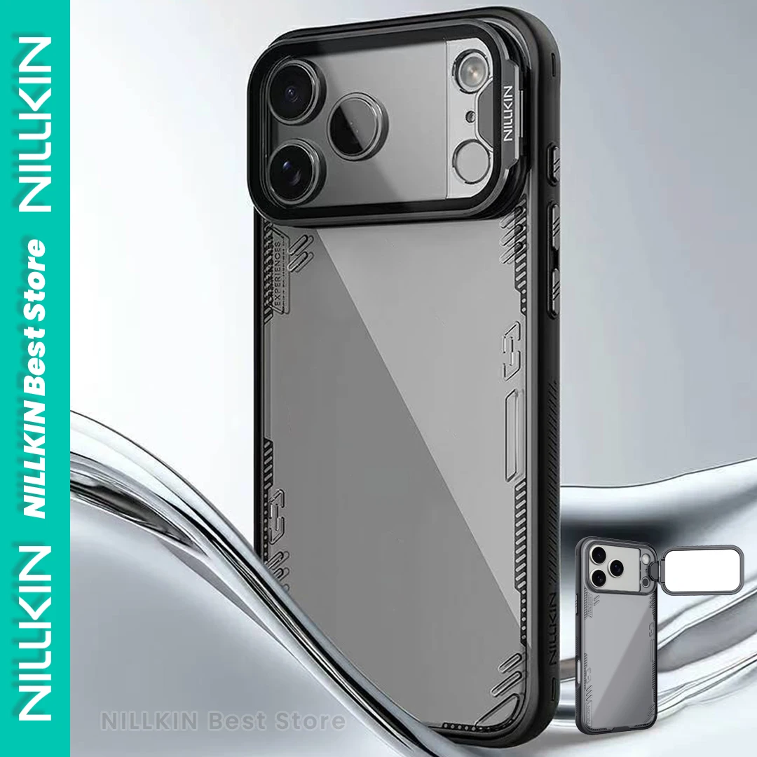 Nillkin para iphone 17 pro max/iphone 17 pro iceblade prop caso tampa da lente suporte transparente pc 360 cobertura completa capa de telefone