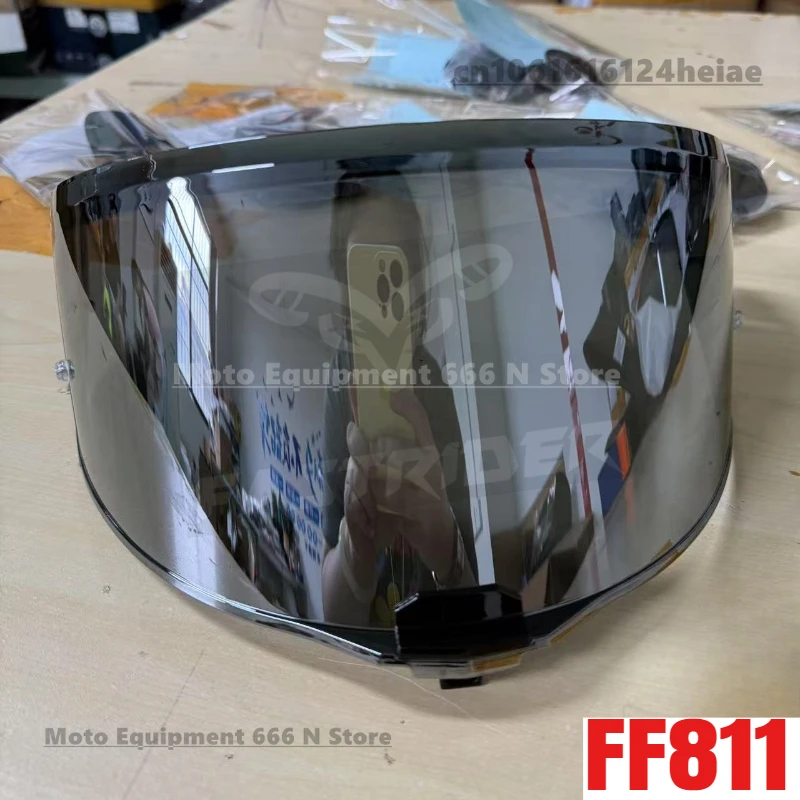 LS2 FF811 VECTOR II Helmet Visors Full Face Motorcycle Helmet Color Lens Black Silver Visor, Anti Fog Sticker