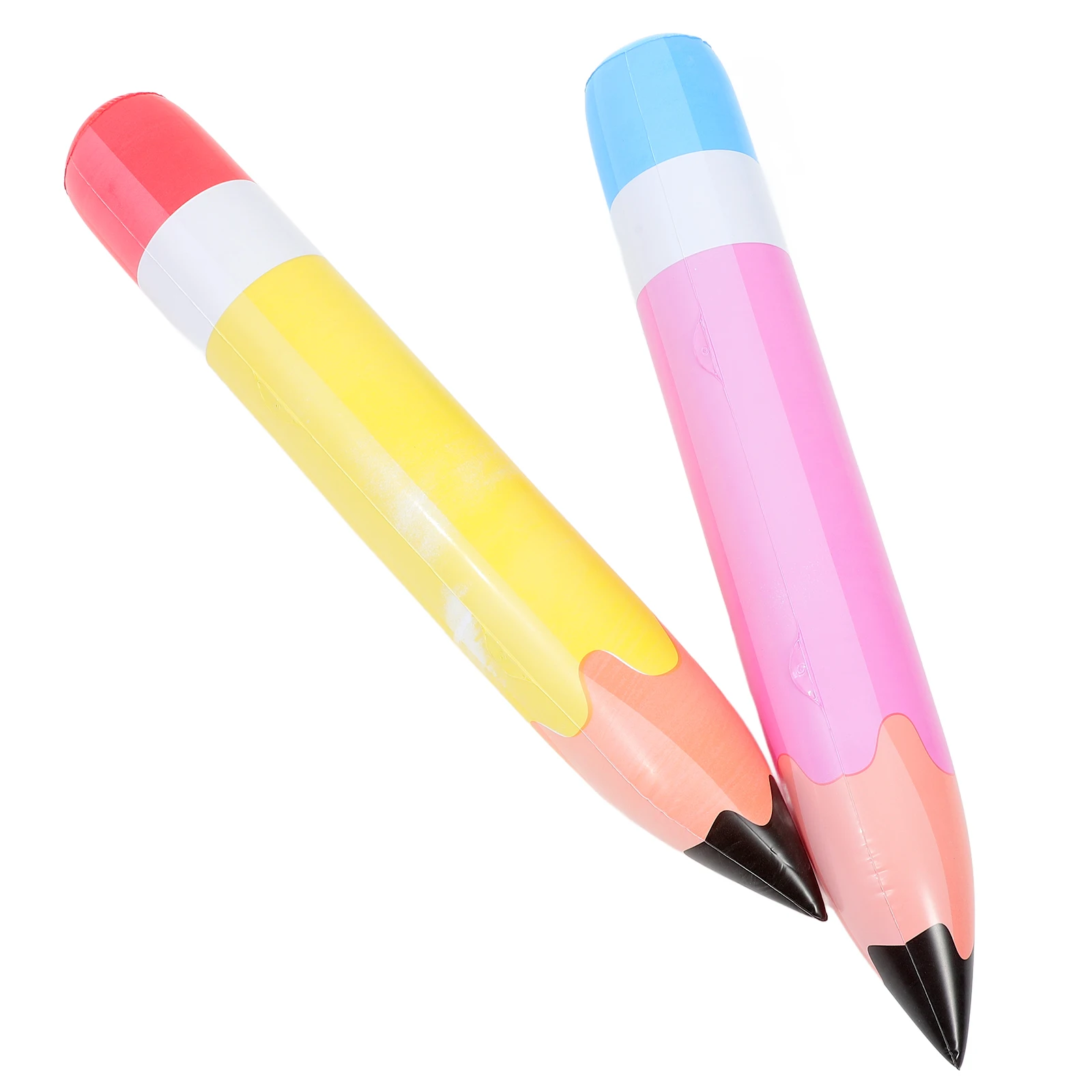 

2pcs Tail Inflatable Crayon Photo Prop Giant Crayon Pen PVC Inflatable Crayon Pen Props Party Favor School Classroom Decoration