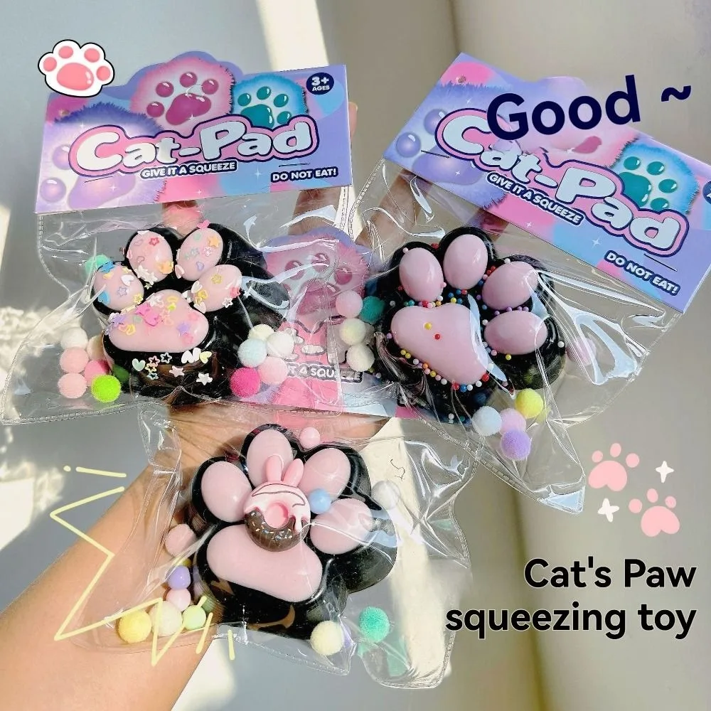 

Милые игрушки с бантом, кошачья лапа, медленный отскок, TPR, декомпрессионные игрушки, силиконовые мягкие игрушки для снятия стресса, подарки