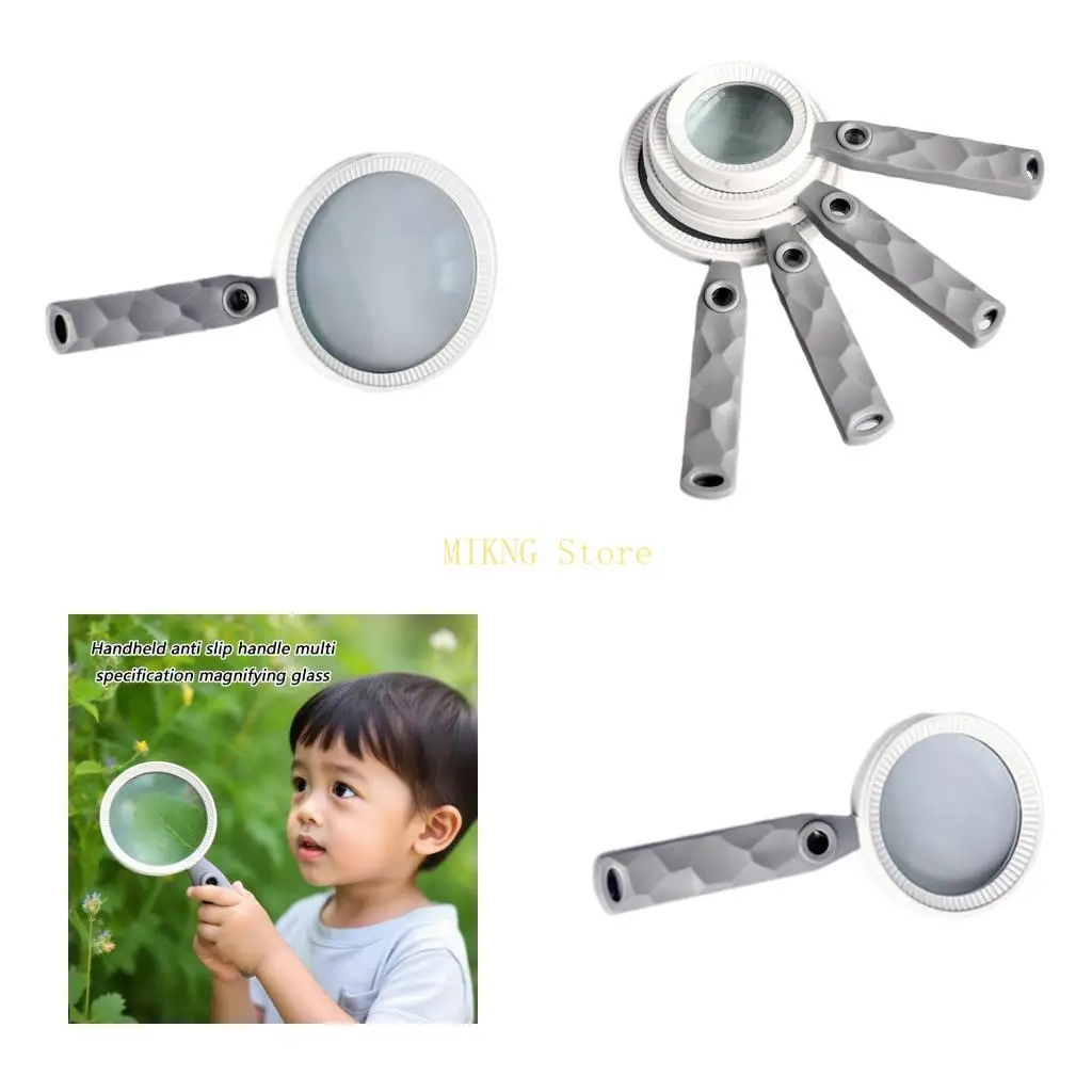 Handheld Magnifier With High Magnification Glass Lenses Ergonomic Grip Glass For Reading Inspection Jewelry best sale