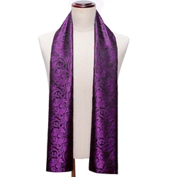 Winter Designer 160cm Long Men Purple Paisley Scarf Male Brand Shawl Wrap Face Scarf Grade A Adult