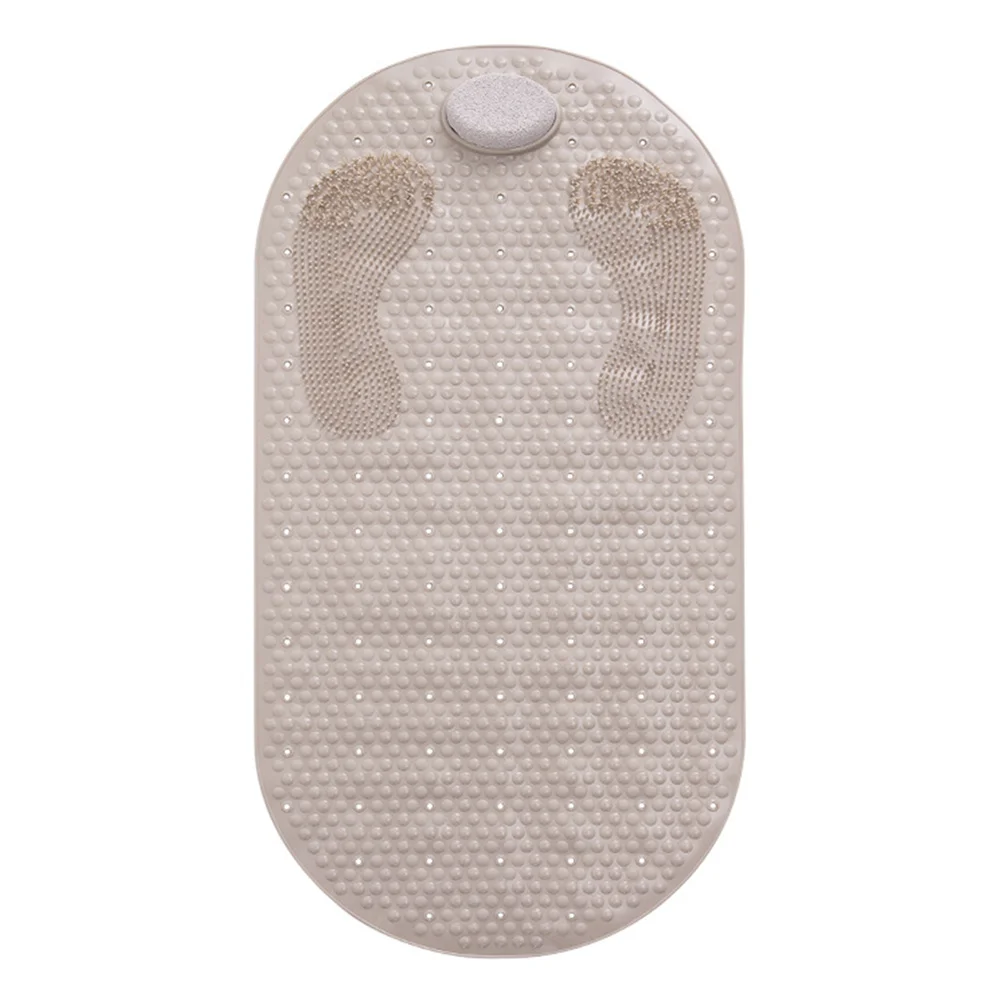 

1Pcs Anti-Slip Shower Foot Mat Tpe Non-Slip Bathing Mat with Suction Cups Massage Function for Bathroom Floor Light Brown