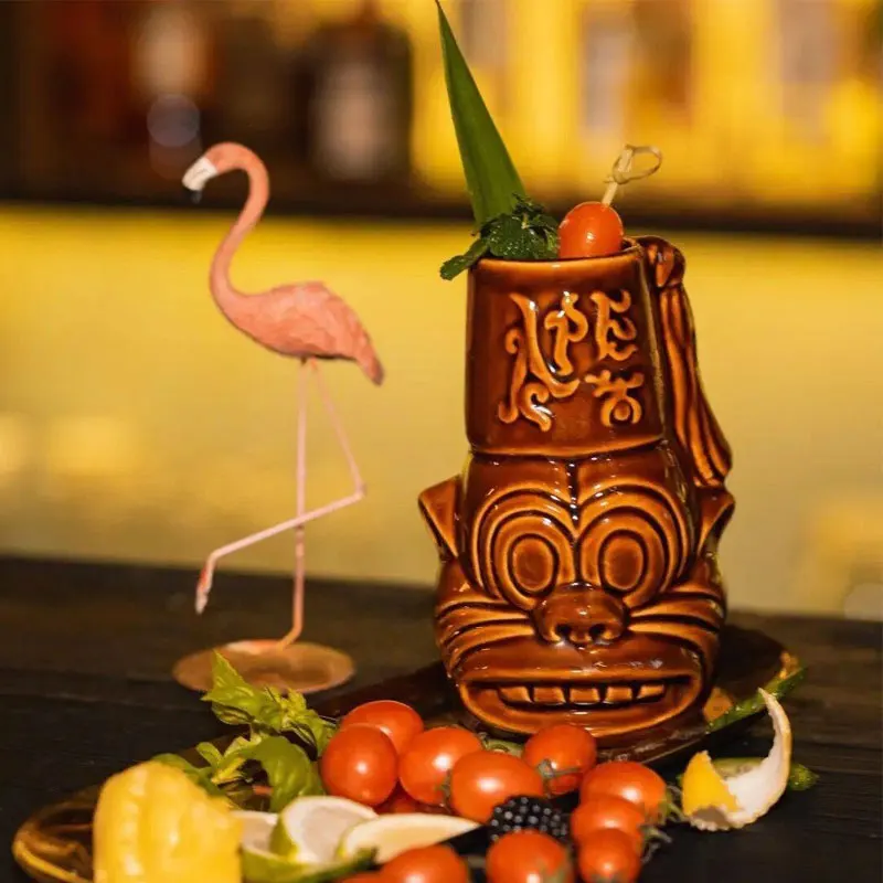 الإبداعية السيراميك مضحك كوب تيكي أكواب هاواي أكواب كوكتيل أكواب النبيذ الطرف البيرة المشروبات أكواب أدوات البار هدايا مثالية لصديق #1