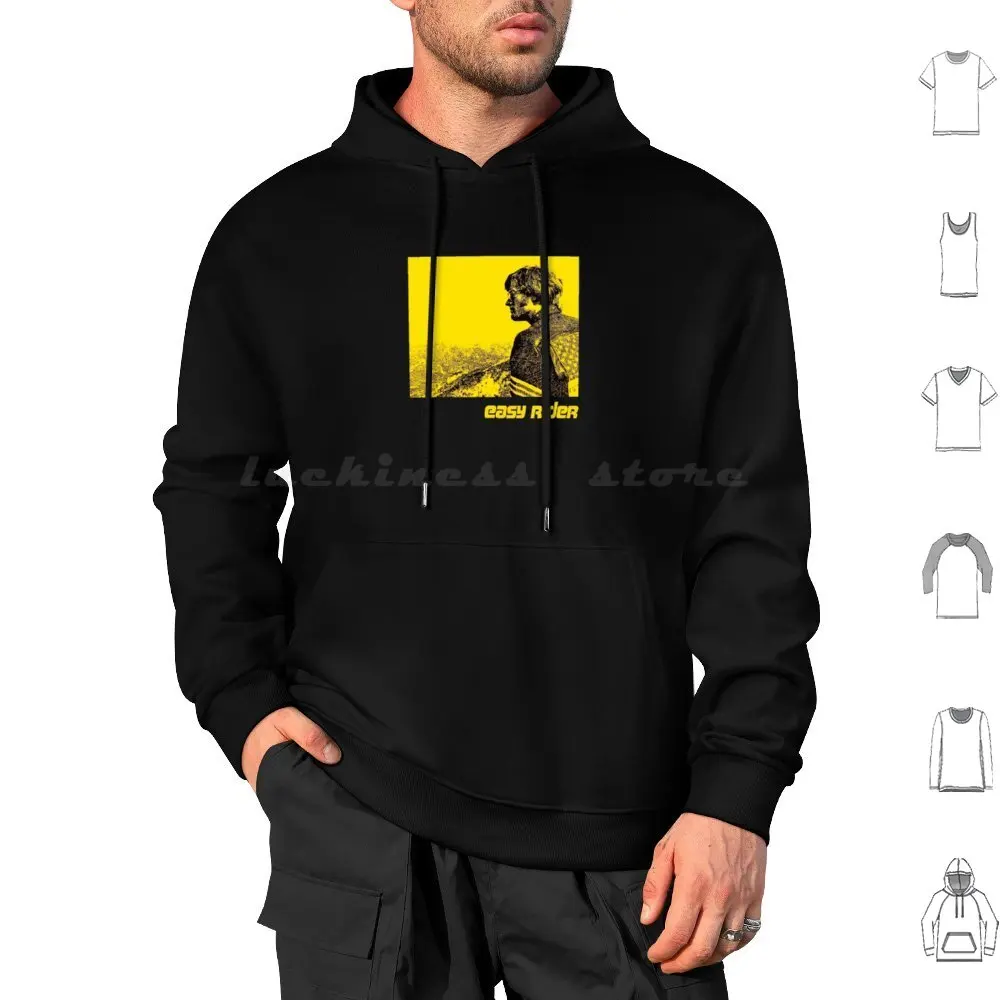 Easy Rider # Fonda Hoodies Long Sleeve Easy Rider Peter Fonda Dennis Hopper Counterculture Cool Original Stylish Yellow