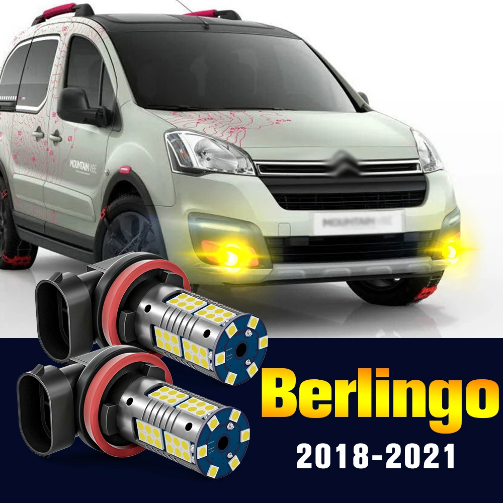 

2pcs LED Fog Light Bulb Lamp For Citroen Berlingo 2018-2021 2019 2020 Accessories