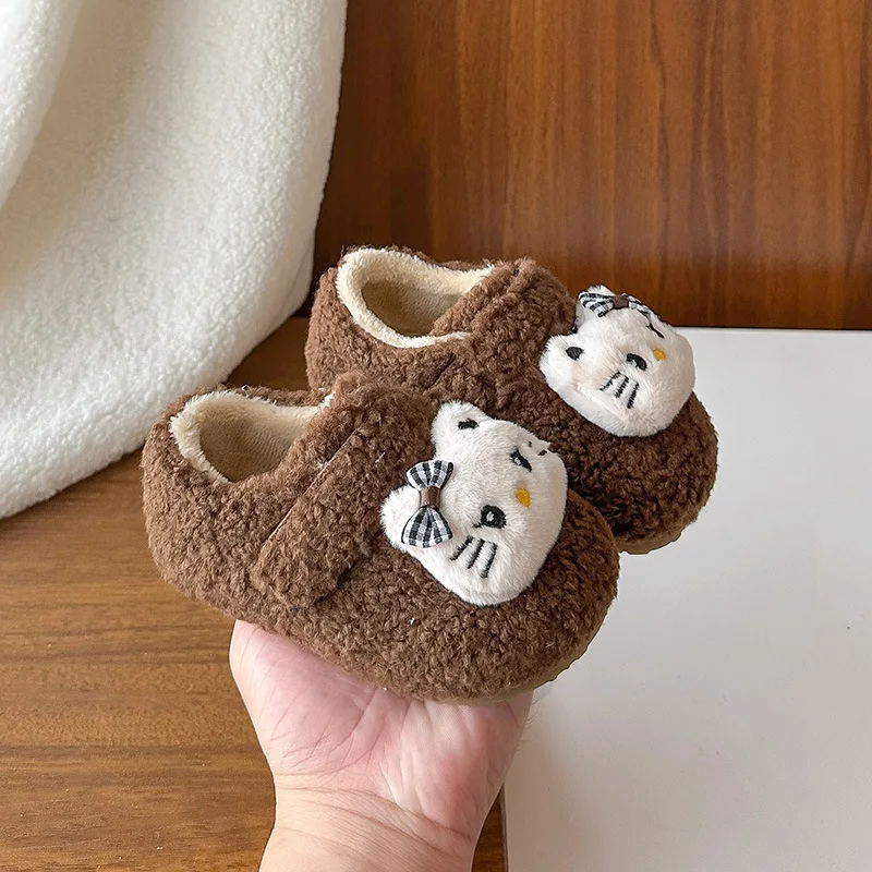 حار سانريو مرحبا كيتي فتاة الأحذية القطنية Kawaii الخريف والشتاء طالب الأزياء الكرتون أنيمي الدفء رقيق الأحذية نمط جديد