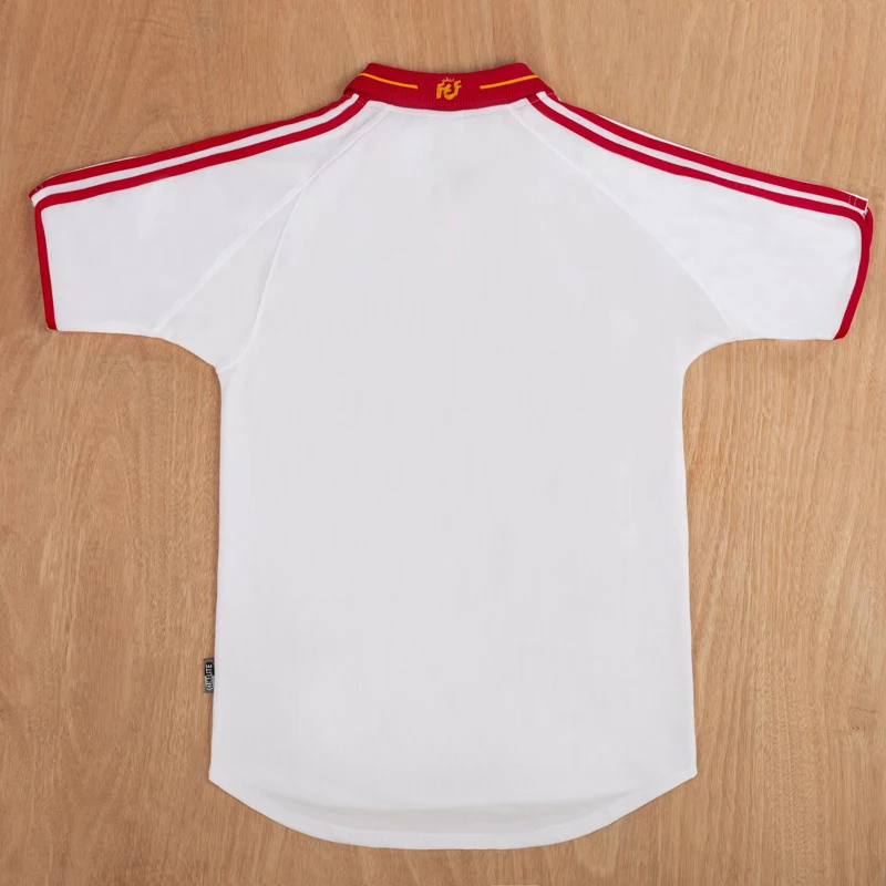 قميص كرة قدم رجالي بتصميم ريترو للمنتخب الإسباني، زي رياضي قصير الأكمام برقم 7 راؤول، نسخة طبق الأصل #3