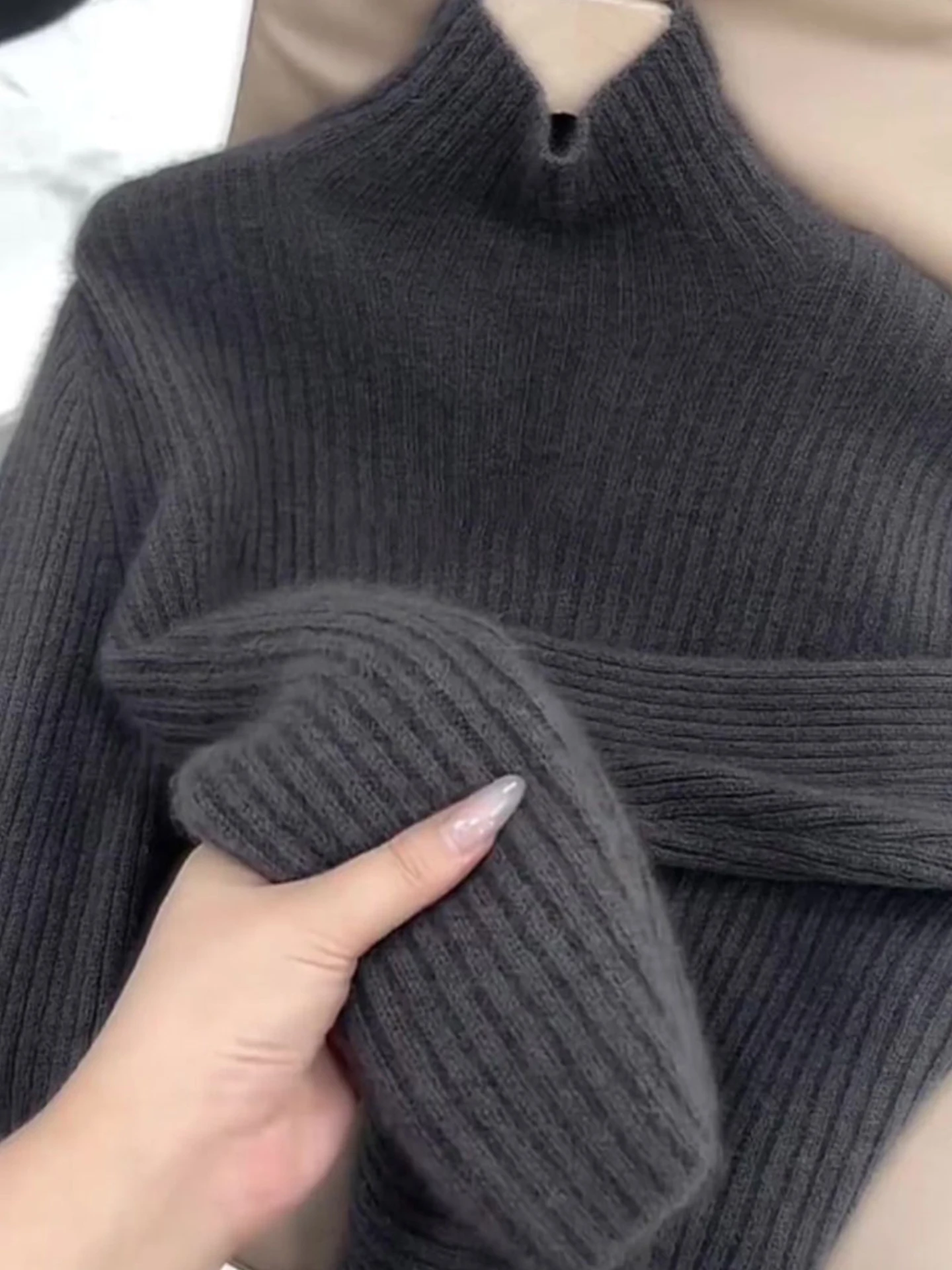 

Camere Knitted Sweater Long Sve Soft Cozy Color Casual Winter Faion Women's Premium Feeling Top Commute Sle