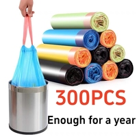 30/300pcs Portable garbage bag Thickened Garbage Bag Portable Household Disposable Trash Bags Kitchen accessories