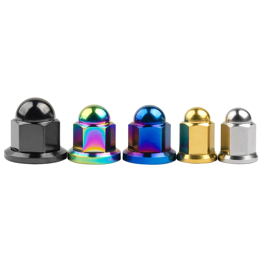 AliExpress Wanyifa Titanium Ti Nut M6M8M10 Dome Head Flange Locking Nuts for Bicycle Motorcycle Car