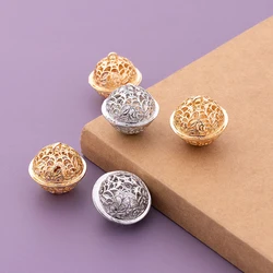 5Pcs Hollow Metal Jingle Bells Ornaments DIY Handmade Accessories Material Christmas Tree Decoration Keychain Pendant Bells