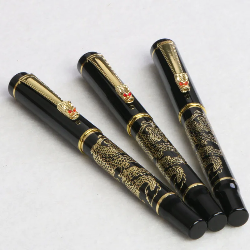 Chinese Style Dragon Luxury Metal Ball Point Pen Clip Signature Ballpoint Pens for Business Writing Office Customized Name Gift