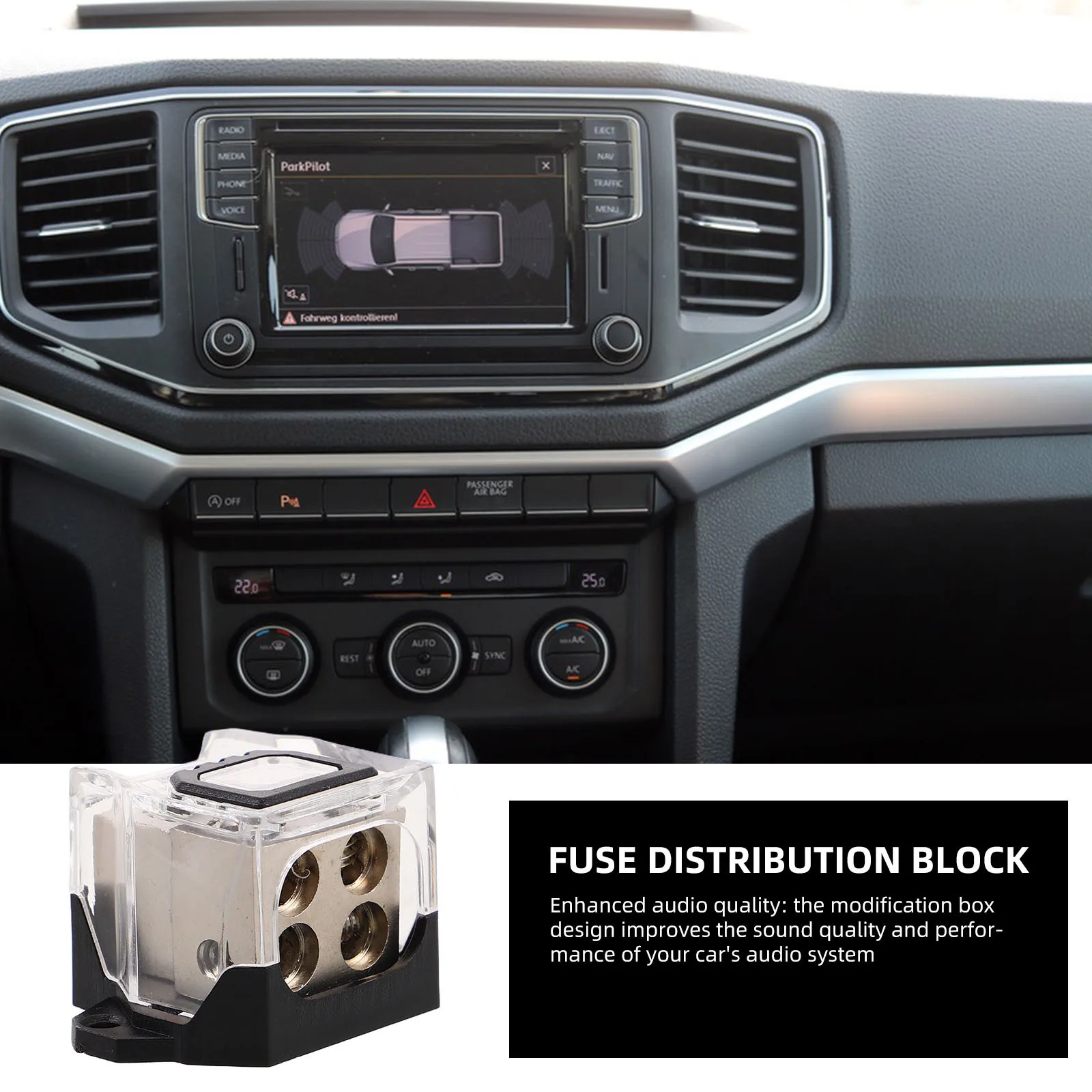 

Car Audio Distribution Block Compact Flame-Retardant Ground Distributor For Amplifier Stereo Systems Vehicles Marine Boat