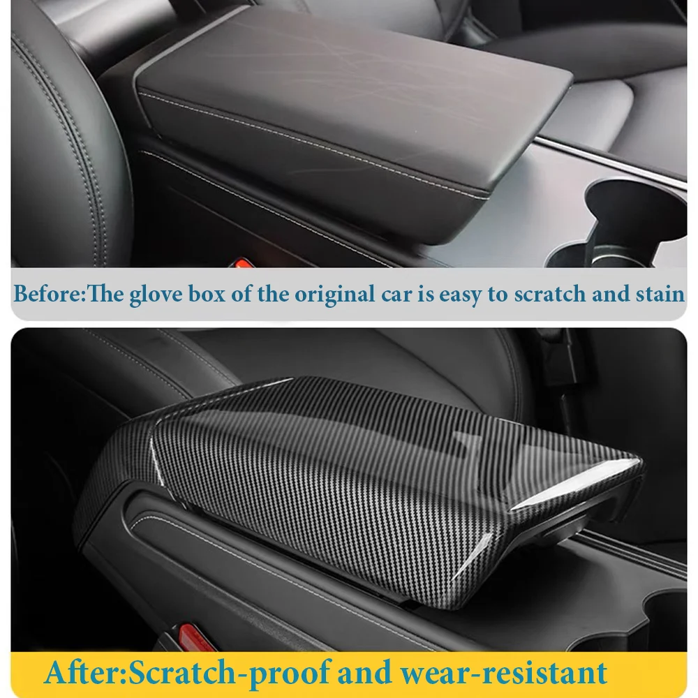 New upgrade Car Armrest Box Protective Cover Central Control Armrest Interior Car Accessories For Tesla Model 3 Model Y