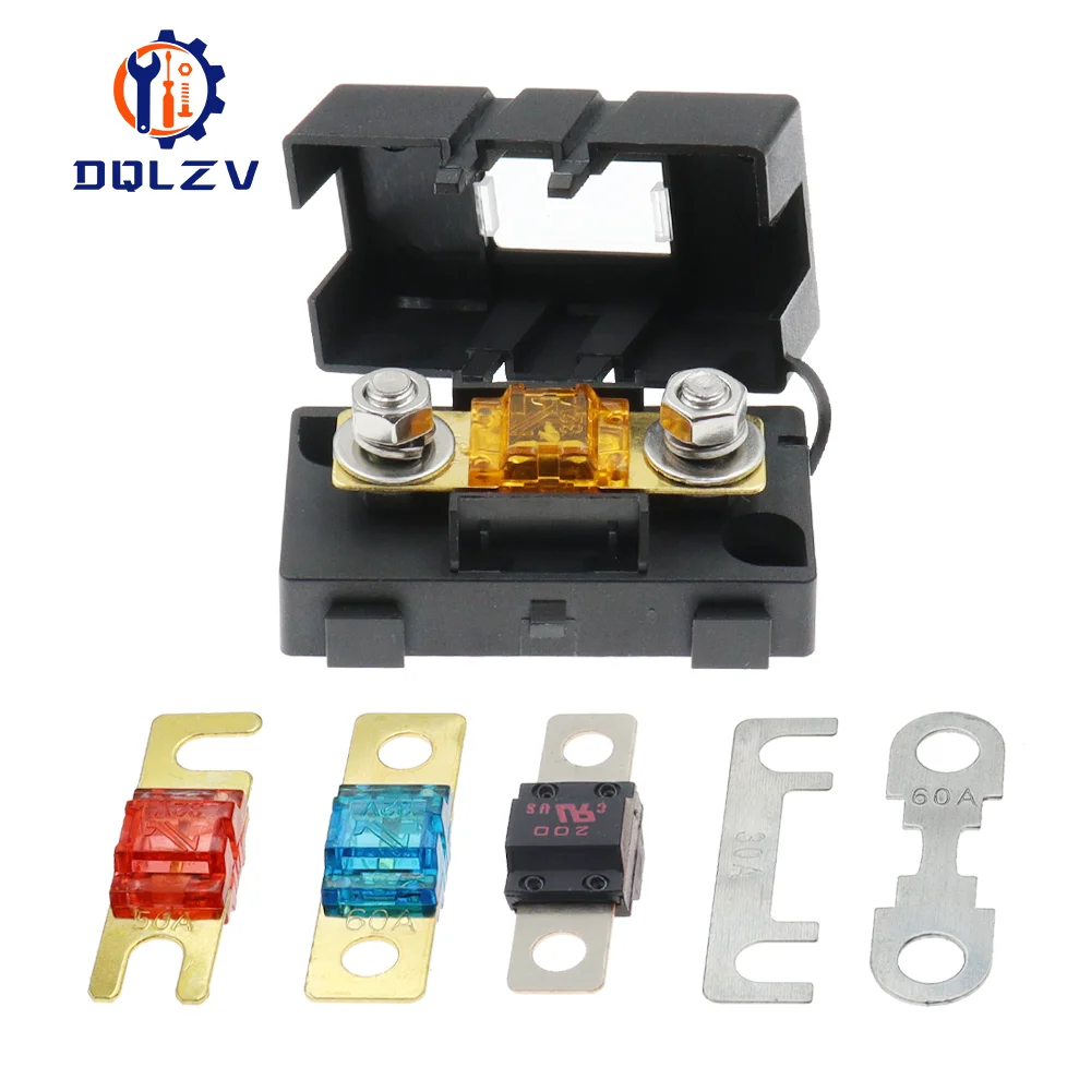 ANS-H 1-Way Midi Fuse Holder ANS-8 Safety Plate Base Car Carrier Fuse Box Bolt Type 20A 50A 70A 80A 100A 150A 175A 200A