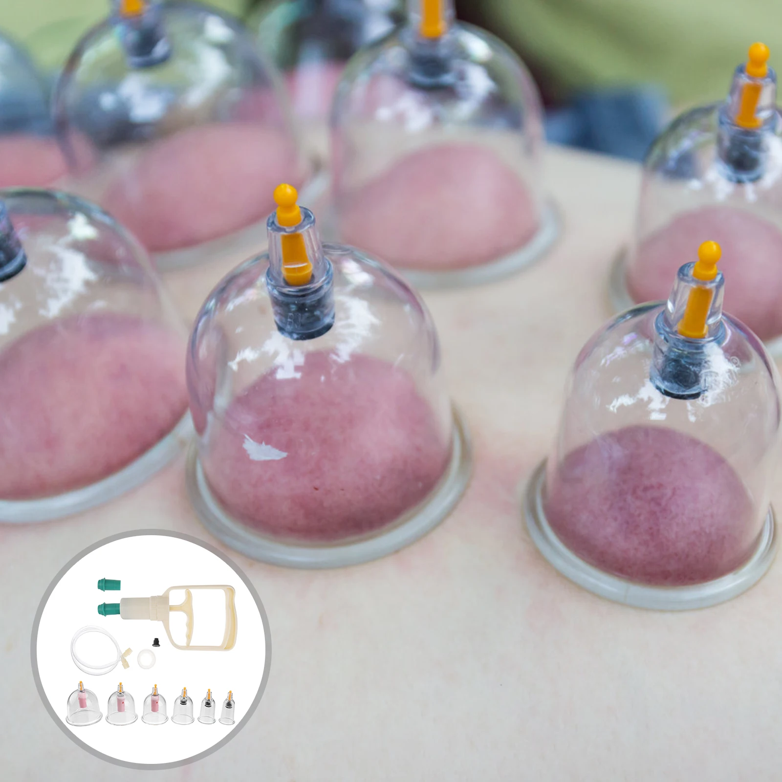 

Cupping Accessories Tool Kit Practical Device Set Multi Function Body Massage Tools Plastic Easy Clean Strong Suction Portable