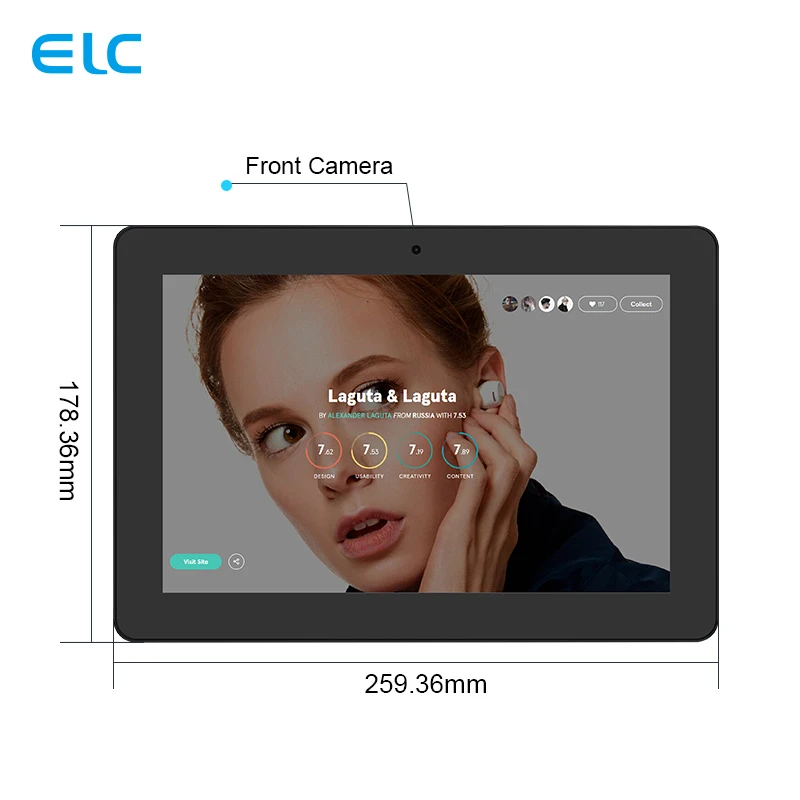 WF1036T Alimentazione Poe Android Tablet for Workshop Custom Android Tablet Design Android 11 Optional NFC POE Tablet