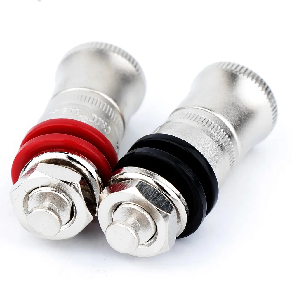 BA1124 CMC niobium Plated OFC ลำโพงแอมพลิฟายเออร์ที่มีผลผูกพันขั้วต่อปลั๊กกล้วยขั้วต่อเอาท์พุทเสียง HIFI DIY