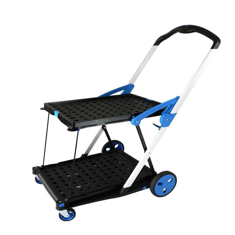 Hot Selling 300KG Loading Aluminum Hand Truck Foldable Hand Trolley Cart With Foldable Basket - view 4