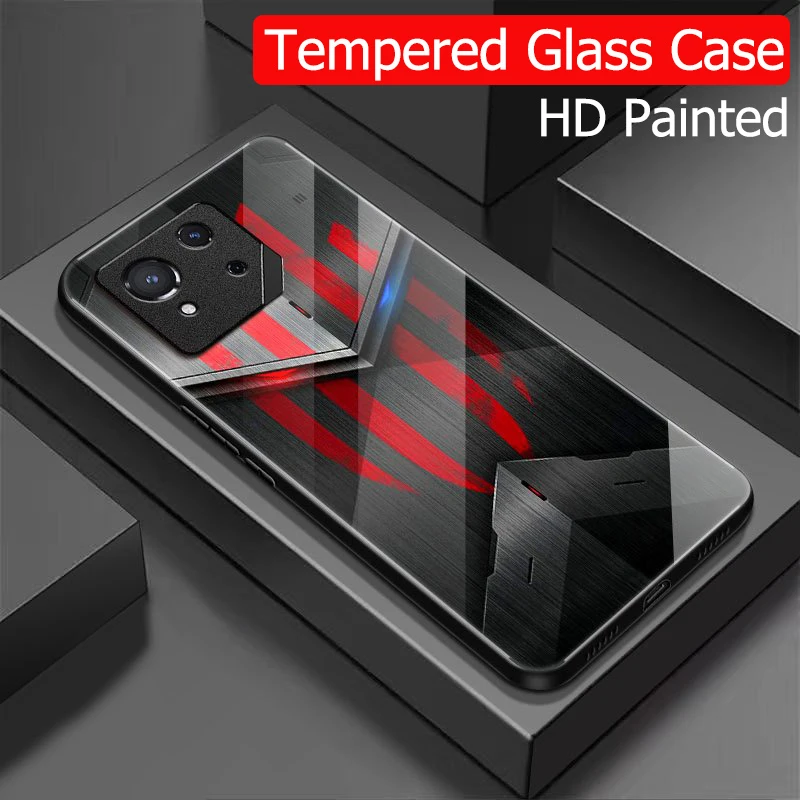 For Asus ROG 8 Case ROG8 Pro Full Protected Glass Phone Case For Asus ROG Phone 8 ShockProof Cover For ROG 8Pro Shell