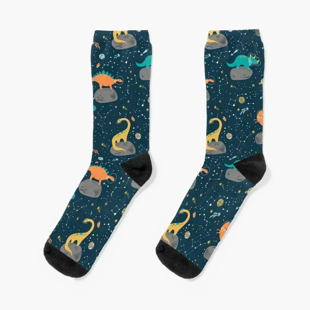 Dinosaurs Floating on an Asteroid Socks crazy compression Run Socks Girl Men's